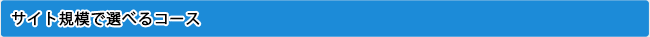 サイト規模で選べるコース